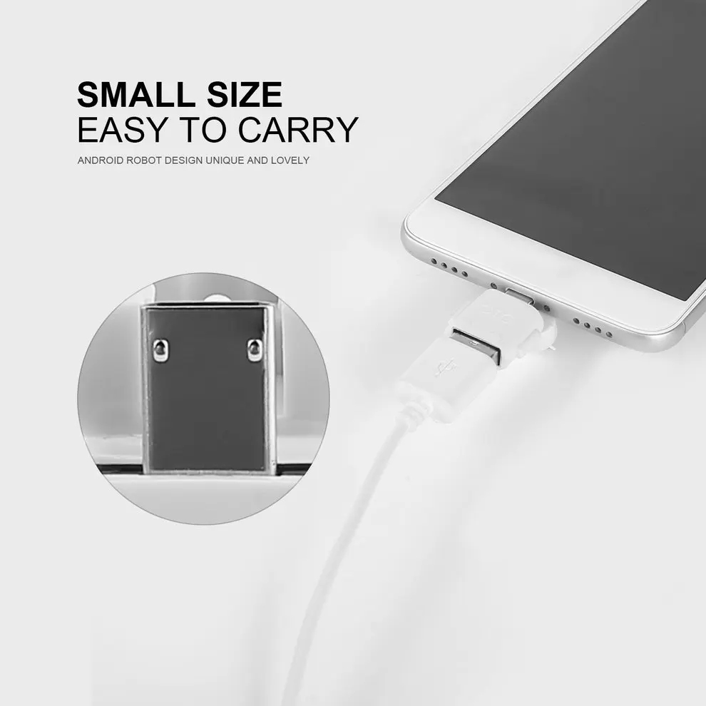 В форме робота Micro USB 2 0 конвертер хост мужчина к Женский OTG адаптер для Android