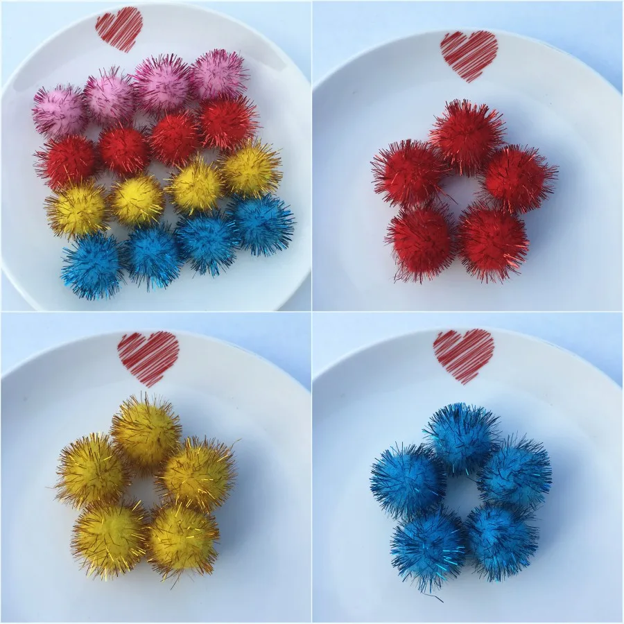 

20g(20pcs) 30mm Multi Color Pompom Fur Craft DIY Soft Pom Poms For Child/Party/Christmas Decoration/Sewing On Cloth Accessories