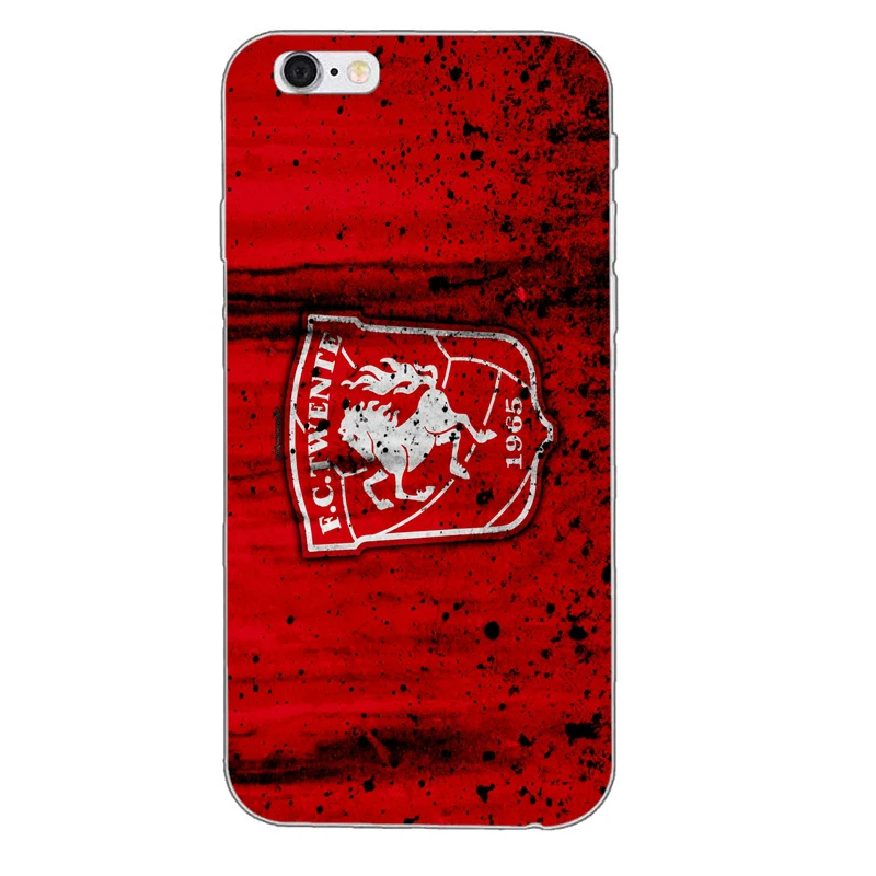 Для FC Twente мягкий, силиконовый, из ТПУ чехол для телефона для Apple iPhone 4 4S 5 5S 5c SE 6 6s plus, 7, 7 plus, 8, 8 plus, X - Цвет: FCTwenteA12