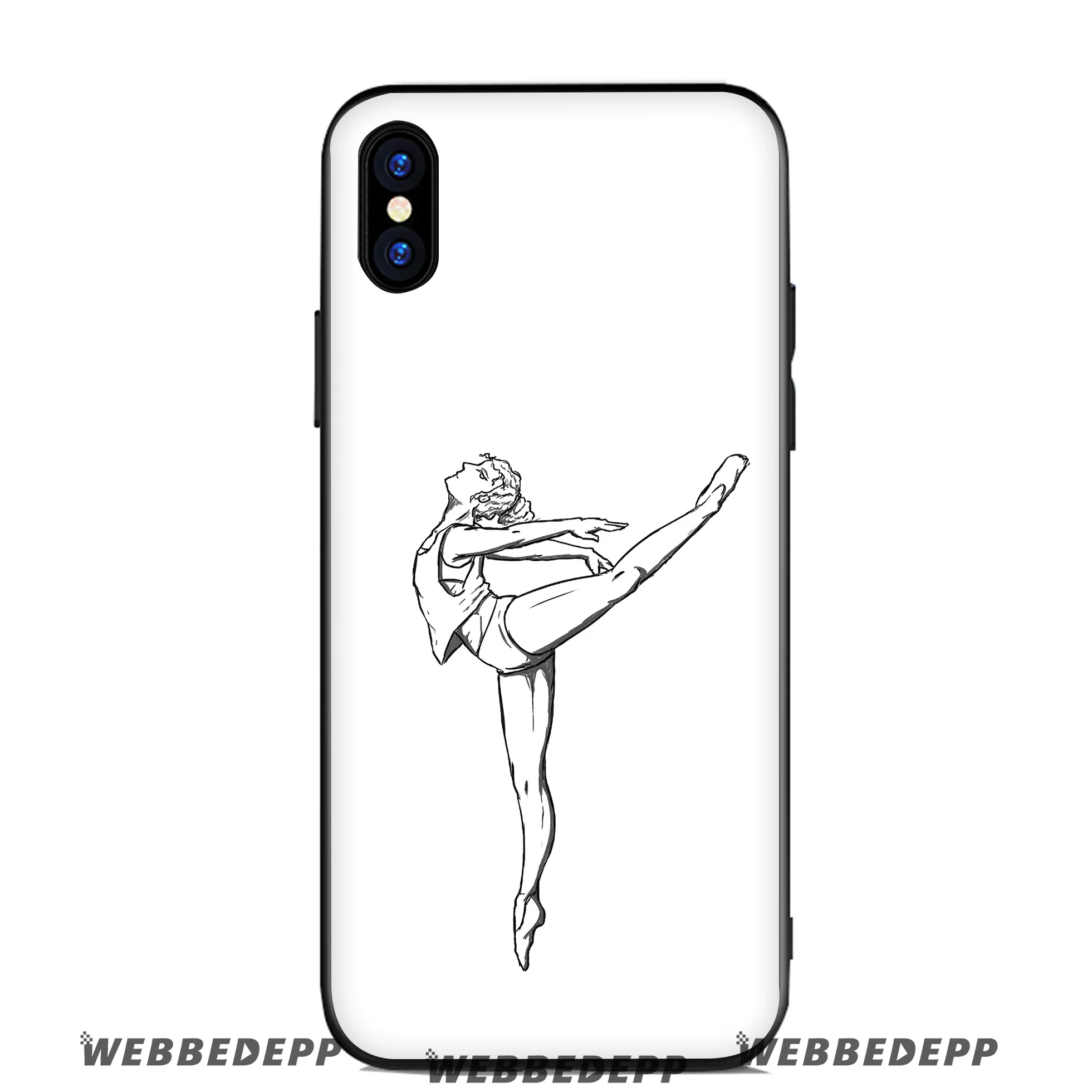 WEBBEDEPP гимнастический балетный Мягкий силиконовый чехол для Apple iPhone 11 Pro Xr Xs Max X или