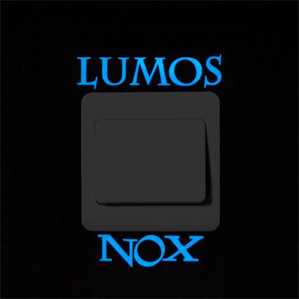 GLOWK013 Lumos NOX светится в темноте переключатель наклейка звезда кошка Светящиеся Настенные наклейки синий Ангел наклейка на выключатель панда детская комната Домашний декор - Цвет: GLOWK013