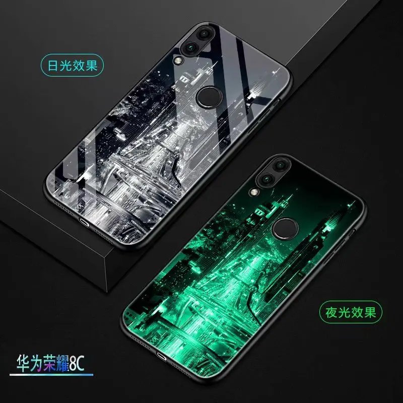 Чехол для Huawei Honor 8C с роскошным светящимся узором жесткий защитный чехол из