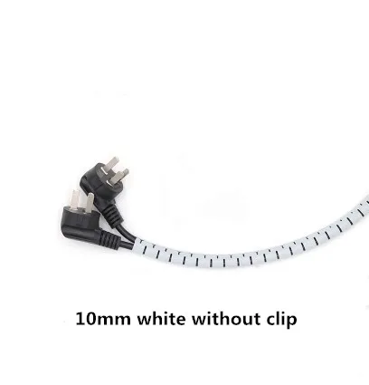 white without clip 1 м 10 мм гибкий Кабельный органайзер Спиральный шнур защитная трубка провода обёрточная бумага провода хранения трубы сматывания кабеля - Цвет: white without clip