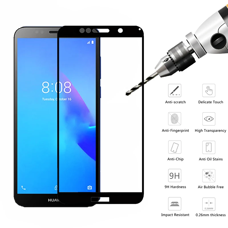 Защитное стекло 9D для Huawei Y5 Lite 2018 закаленное 5Y Prime чехол телефона Защитная пленка