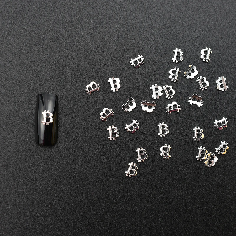 50 шт. серебряные биткоины Биткоин монета сплав BTC полые металлические 3d украшения