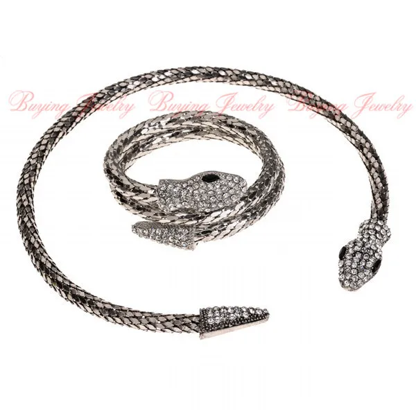 Винтаж подарок ювелирные изделия 9 Цвета 2 стиля себе змея Мода цепи кристалл