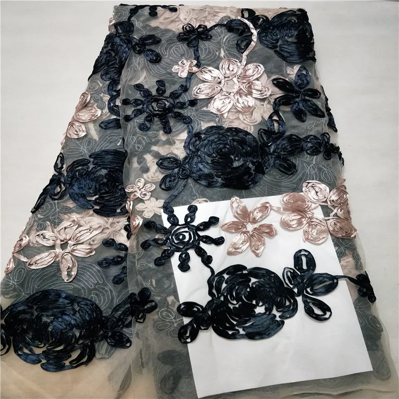 Африканская кружевная ткань 2019 Высококачественная Тюль с вышивкой нигерийская