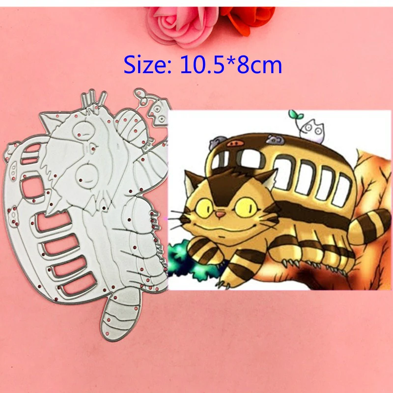 

1pc Cat Metal Cutting Die+2PCS Carft Tag for DIY Scrapbook Decorative Embossing Handcraft Cutter Template