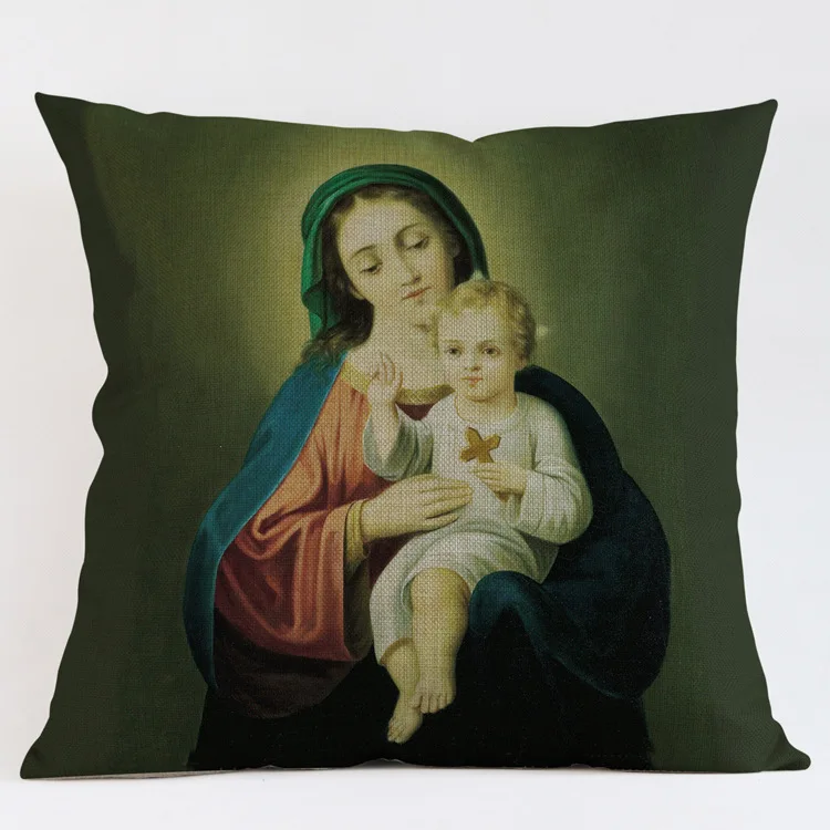 Наволочка в христианском стиле с изображением Бога Иисуса для дивана домашняя