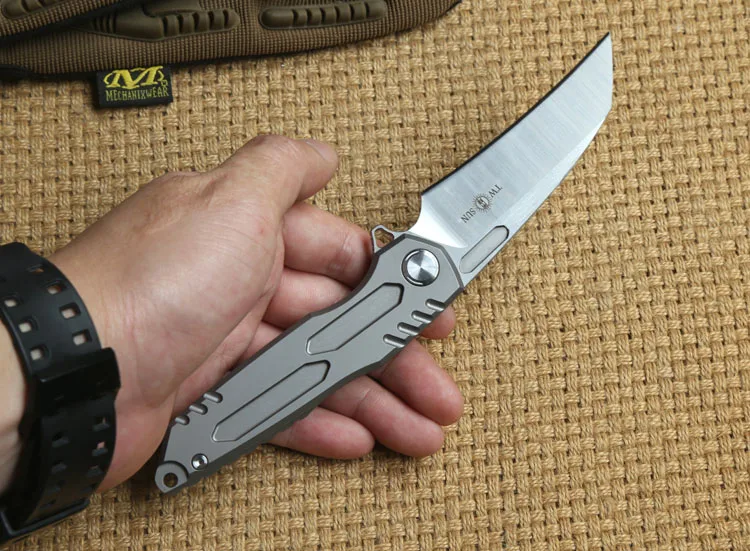 Два солнца TS48 D2 лезвие Тактический Flipper мяч brearing складной нож titanium кемпинг