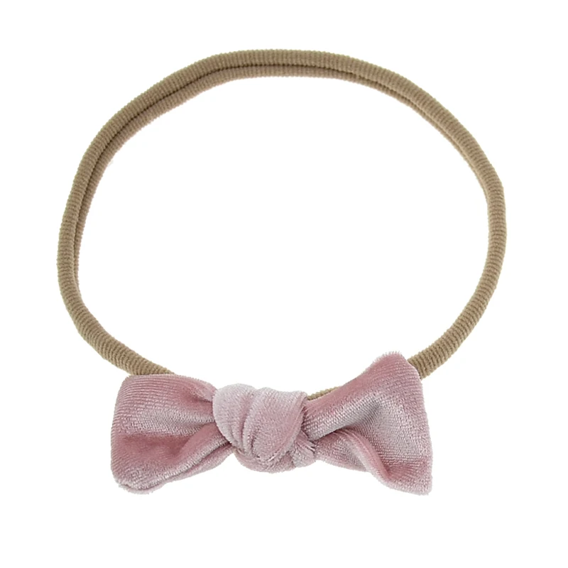 Прекрасный девочка бархат лук эластичный нейлон повязка на голову головные