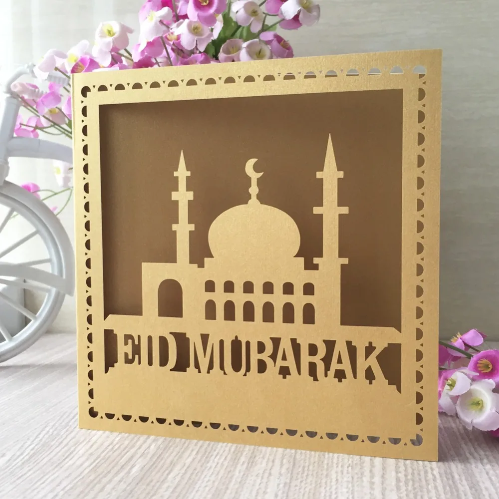 30X лазерная резка ИД Мубарак happy eid chic Eid-ul-Fitr дизайн свадебные пригласительные