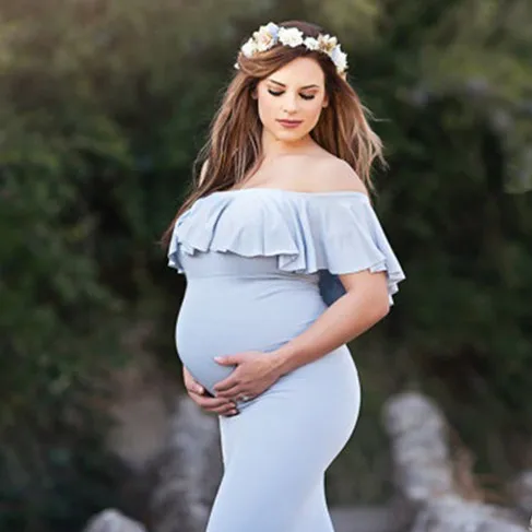 Clobee/2017 Летняя женская одежда для беременных платье без рукавов с оборками и