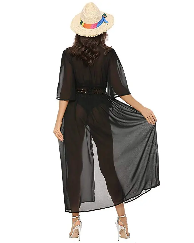 Женское пляжное платье бикини 3 цвета шифоновый купальник размера плюс Бандажное