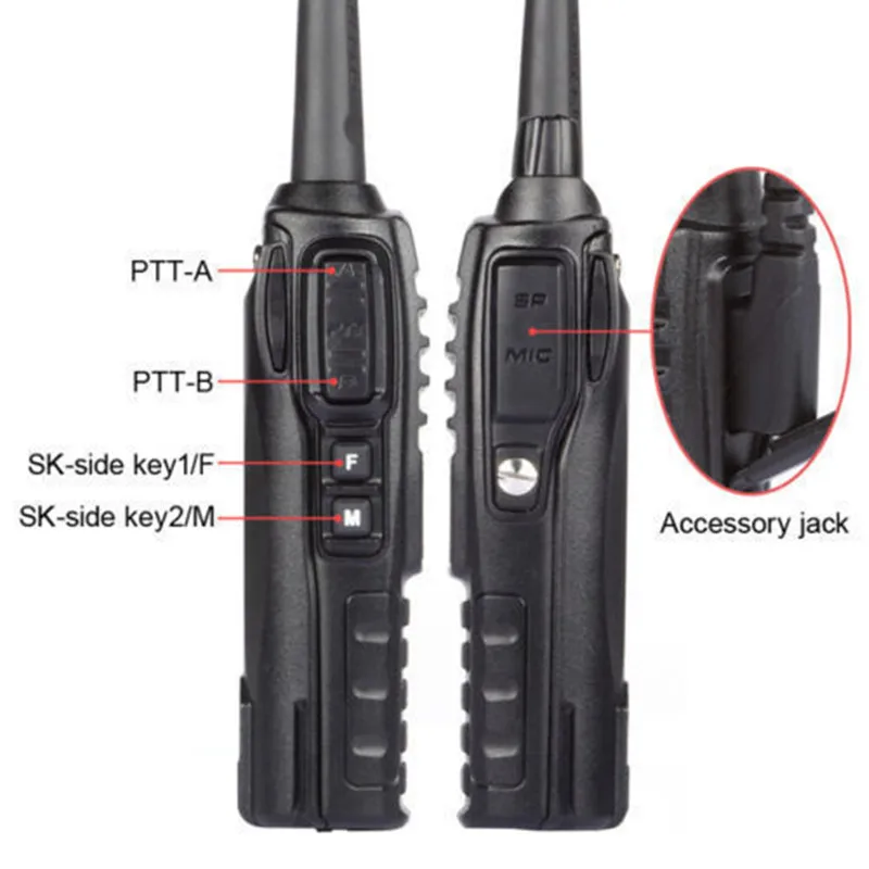 Hot Portable Two-way Transceiver Radio Walkie Talkie CB Ham Radio amateur For Vhf Uhf Dual Band Baofeng UV 82 UV82 Baofeng UV-82