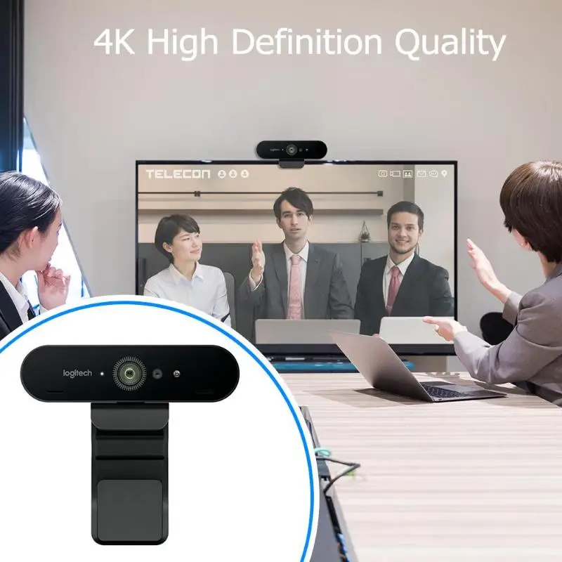Logitech C1000e BRIO 4K Ultra HD веб-камера 1080P 5X цифровой зум Автофокус камера с микрофоном для видео конференции потоковой записи