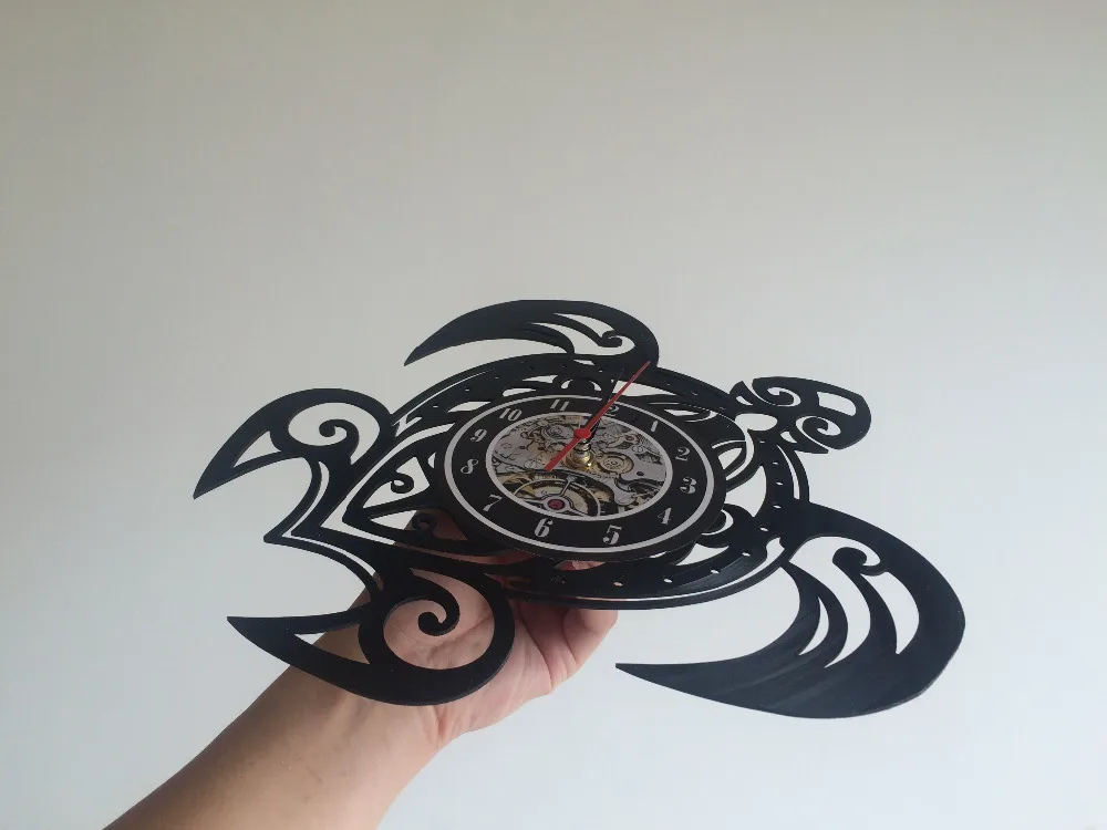 Free shipping Turtle Sea Theme Decoractive Vintage Vinyl Clock The best adornment wall clock | Дом и сад