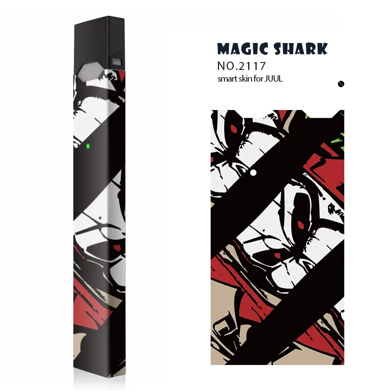 Magic Shark горячая Распродажа Skull 2.5D Bumpy PVC Чехол наклейка для Juul E Cigarette|Аксессуары| |