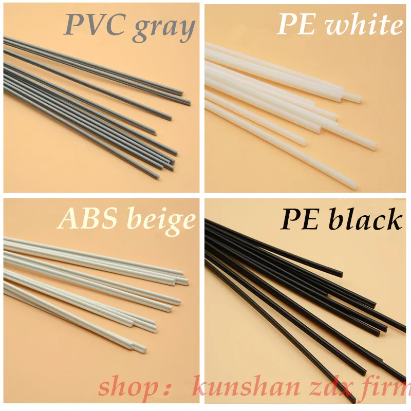 

4 kinds of PP/ABS/PE/PVC material plastic welding rod car/pipe/plastic sheet welding of grey/white/black/beige 20pcs