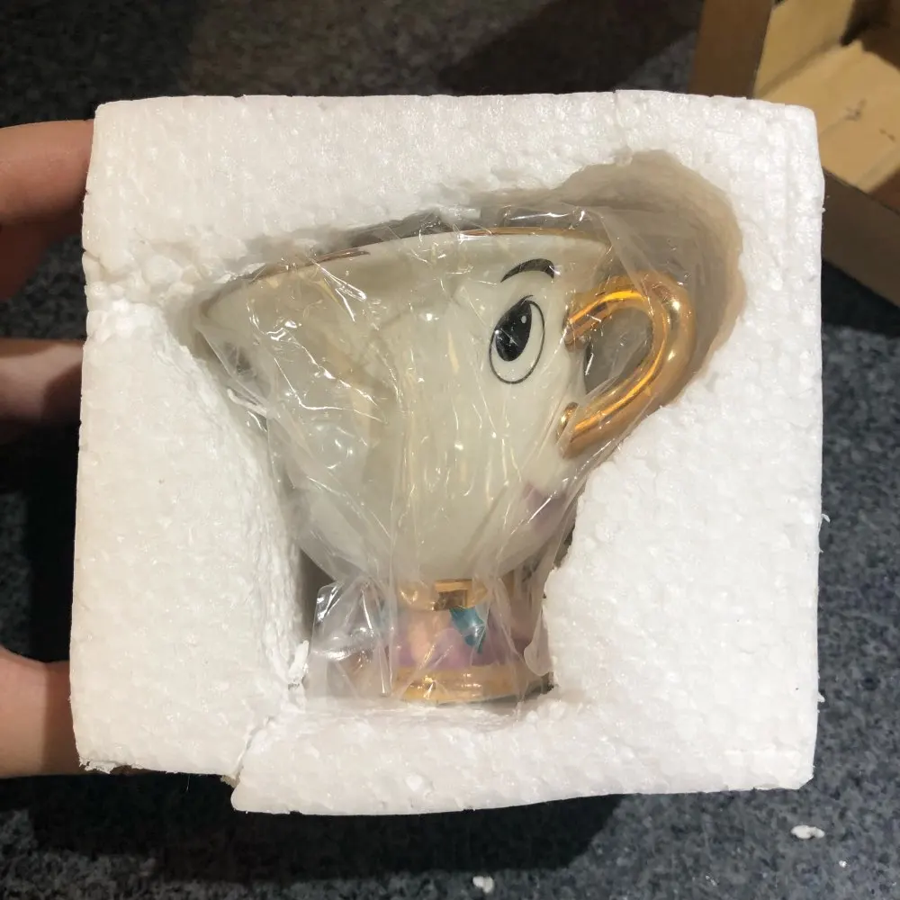 

Real Photo Beauty and the Beast Tea Cup Set Mrs Potts' Son: Chip Cups Coffee Ceramic Mugs Lovely Birthday Gift Drop Shipping