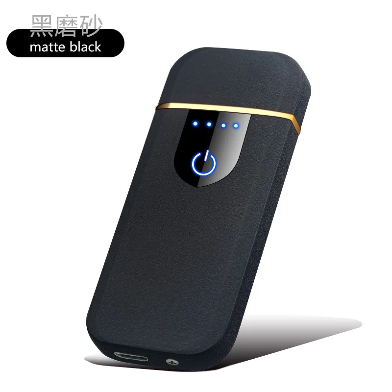 Ультратонкая зажигалка с зарядкой от USB ветрозащитная беспламенная Электронная
