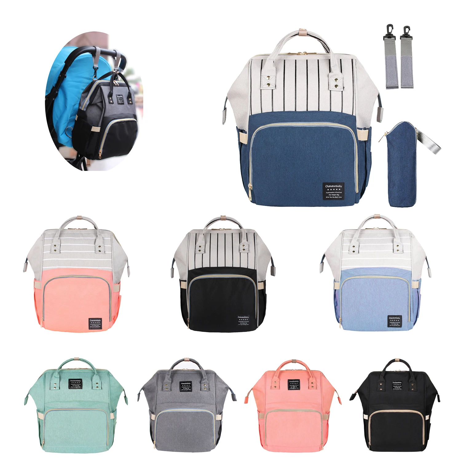 Сумка для детских подгузников 40 цветов рюкзак водонепроницаемый большая емкость