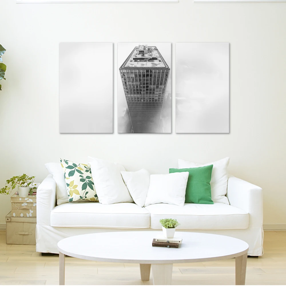 3 панели холст живопись абстрактные здания эти картины для гостиной украшения