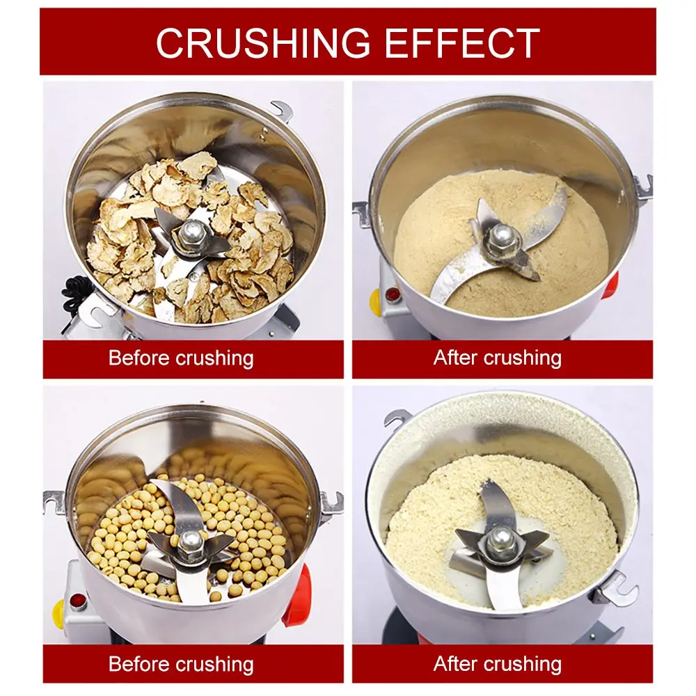 Electric Grains Grinder Spices Herb Cereals Mill Coffee Crusher Dry Food Powder Machine High Speed 220V 650W 150g Portable |