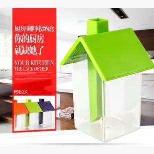 Creative Kitchen Condiment Classified Storage Box Cute House Shape Container Tank | Дом и сад