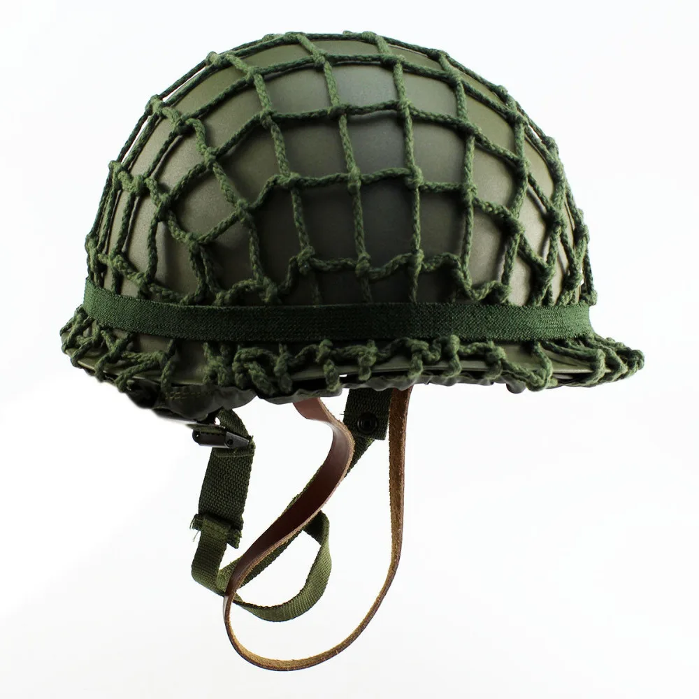 Военный шлем WW2 армейский солдат США Десантник M1 хлопковый камуфляж OD BAND кошачьи