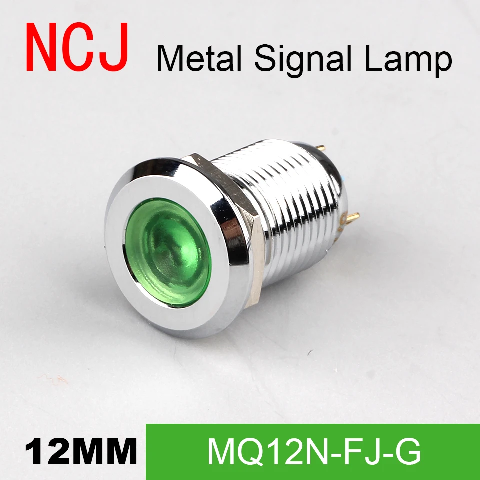 NCJ 12мм Индикатор светодиодный LED индикатор Сигнальная лампа Контрольная лампа Светодиодный индикатор Лодка Автомобиль Панель 3В 6В 12В 24В 110В 220В