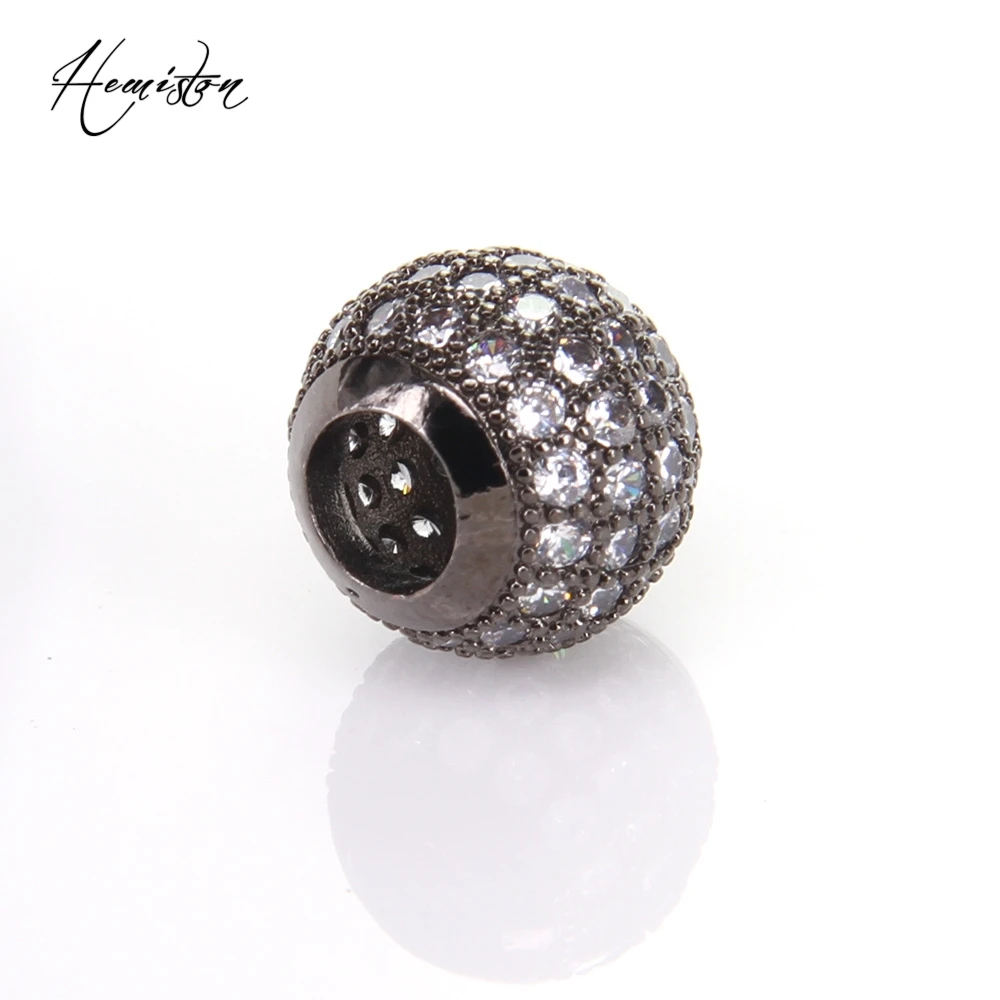 Томас Стиль четыре Цвет полный паве Циркон блеск бусина с большой дырой для