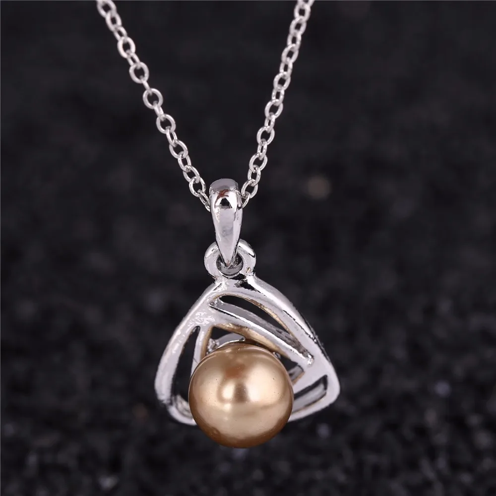 Женский ювелирный комплект из колье и серёг с искусственным жемчугом|necklace earrings