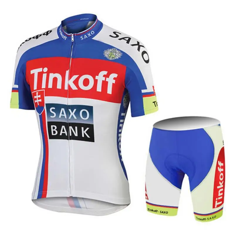 WHITE RED BLUE 2015 Tinkoff Saxo Bank Cycling Summer CICLISMO Breathable Jersey + Bib Shorts Bicycle Clothing|shorts boy|shorts menshorts basketball