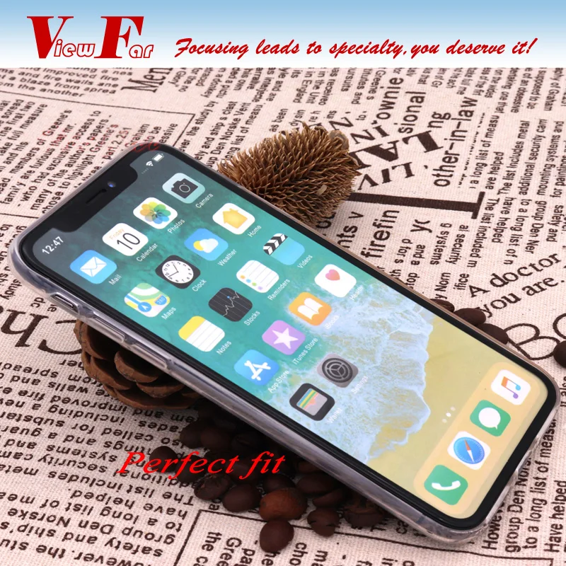 Ультра тонкий мягкий прозрачный ТПУ чехол для iPhone X силиконовый s гелевый