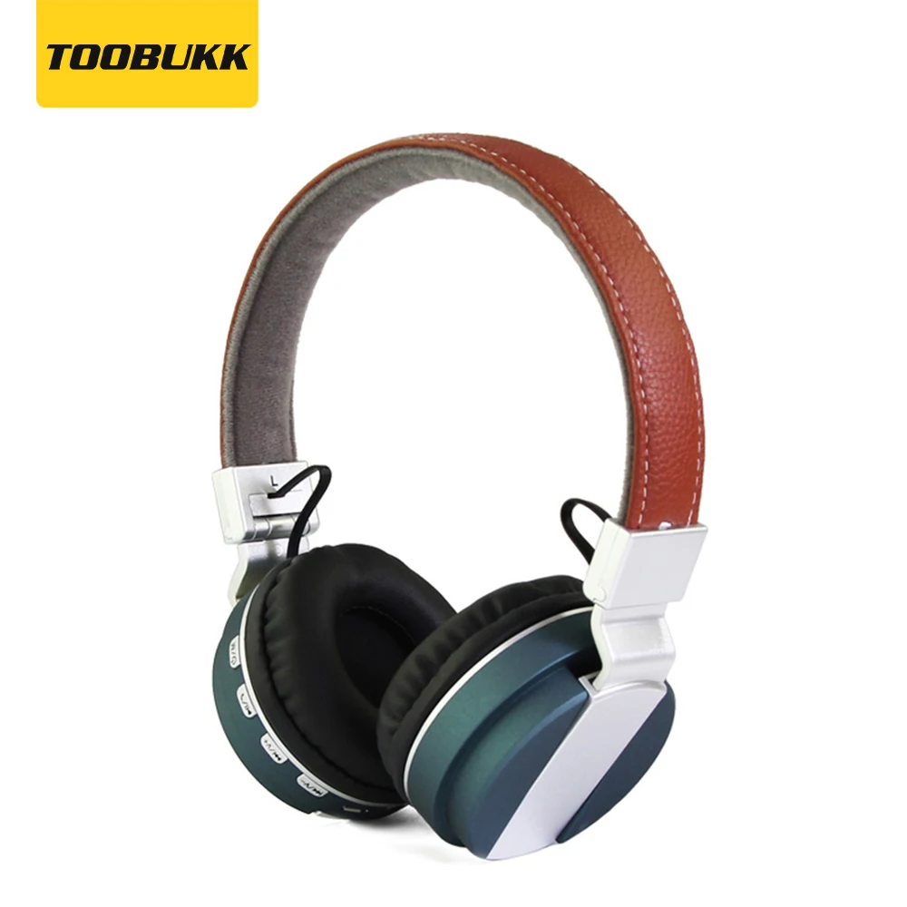 Retro Wirless Bluetooth Sport Running Headphones Foldable Leather Headband Handsfree Earphone With Mic For Mobile Phone Headset |