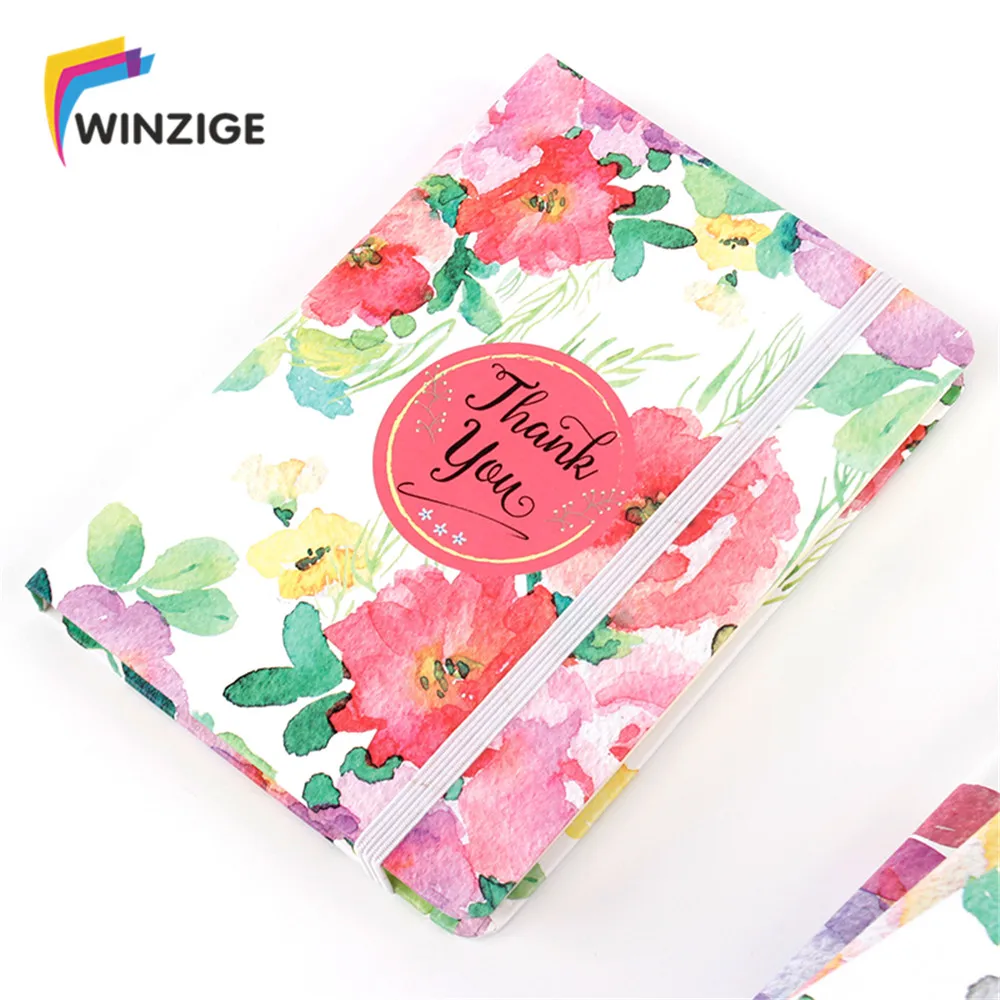 Winzige Flowery планировщик с жестким покрытием блокнот офисные школьные