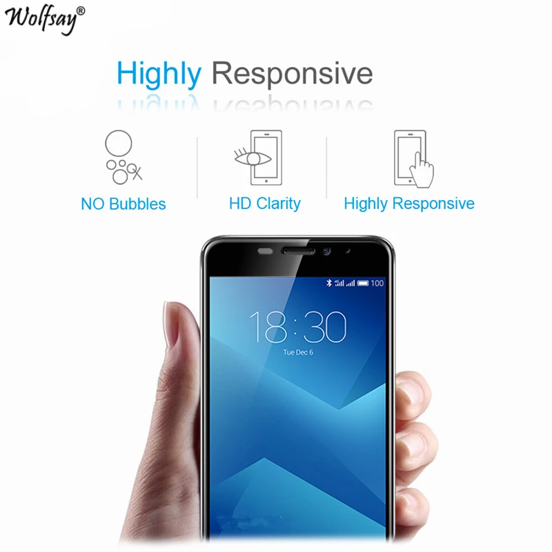 Стекло Wolfsay для Meizu M5 Note 2 шт. защита экрана закаленное стекло meilan note 5 дюйма пленка