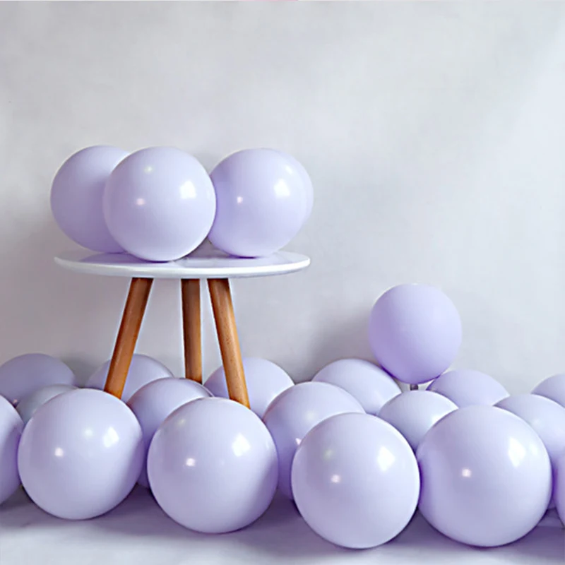 purple 100 шт Макарон латексные шарики для свадебного украшения на день рождения дети взрослые дети мальчик девочка Globos Babyshower Декор 1st - Цвет: purple