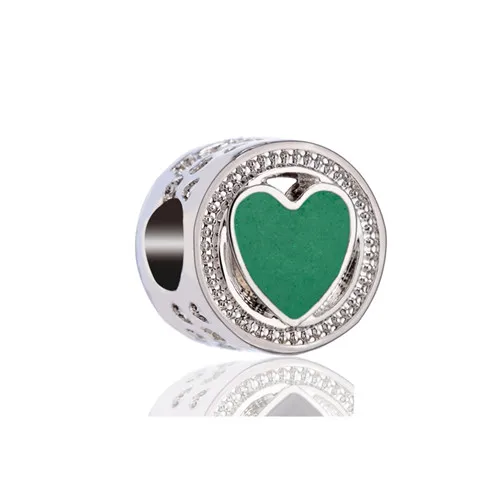 Роскошные Хрустальные Полые бусины в форме сердца бабочки подходят для Пандоры