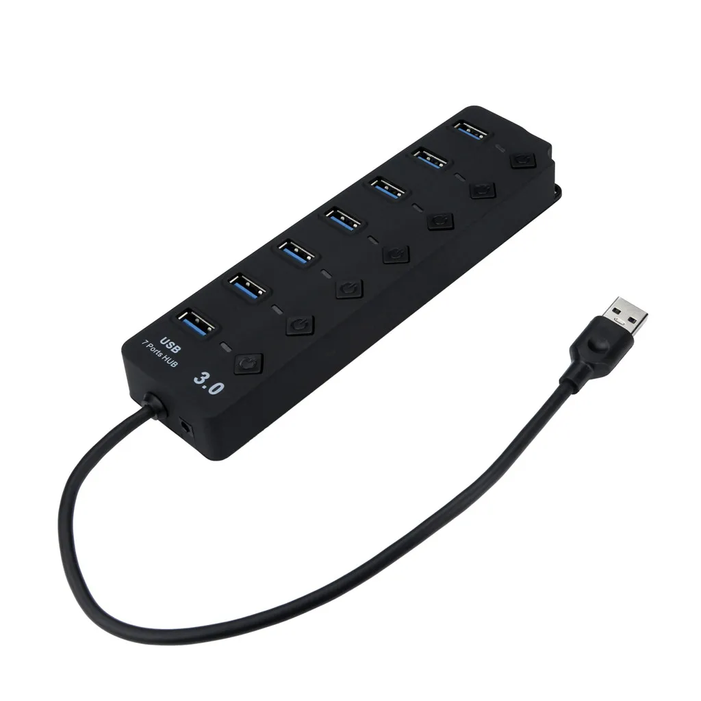 Концентратор 7 портов независимый ключ 3 0 концентратор USB разветвитель