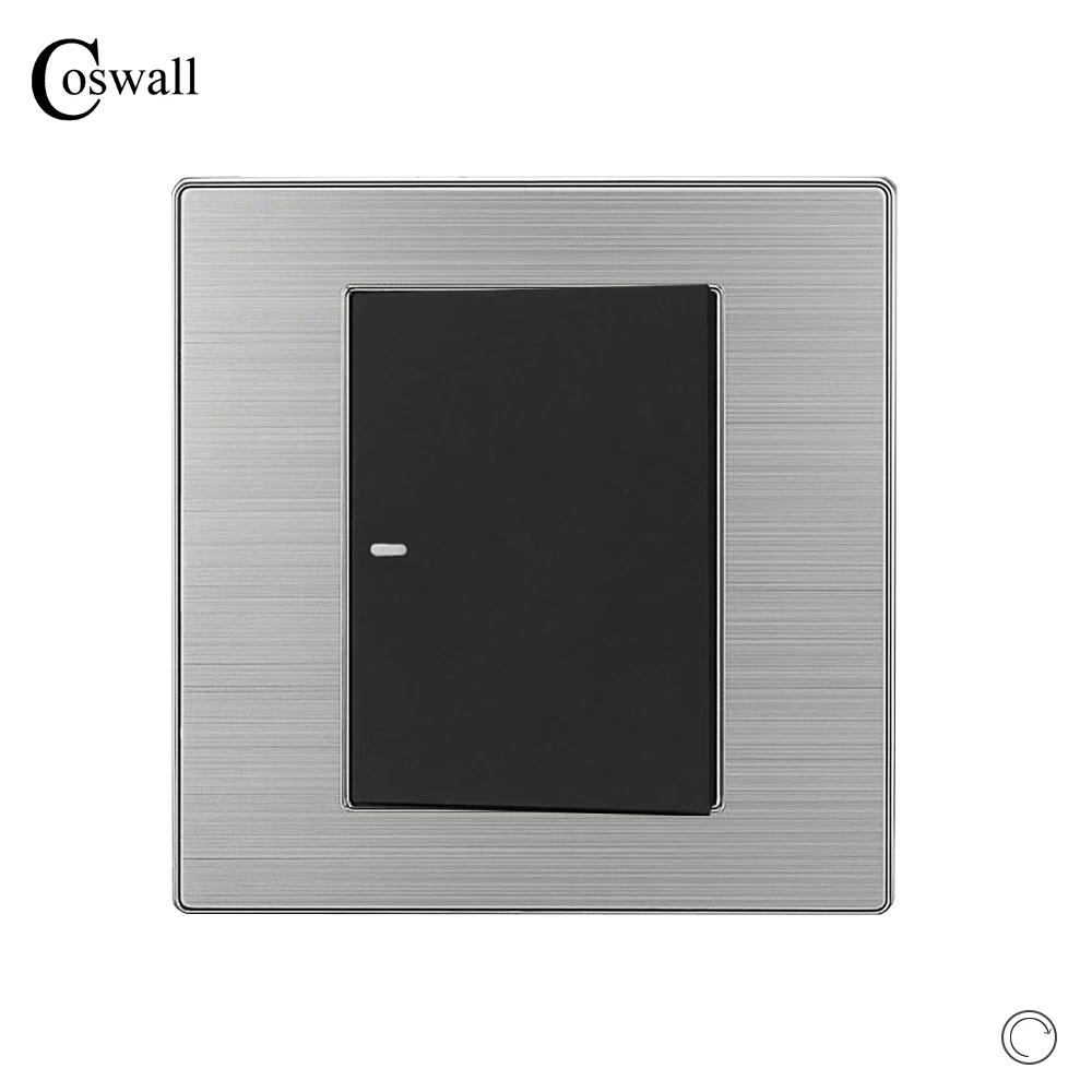 COSWALL однокнопочный настенный выключатель из нержавеющей стали|push button wall|1 gangwall power