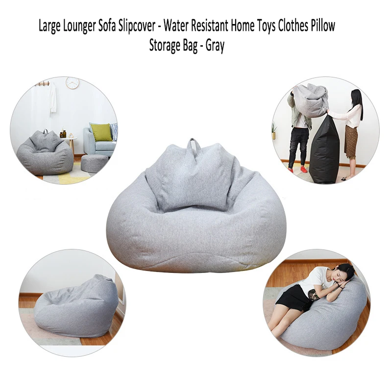 Японский Стиль 4 сезона для взрослых и детей ленивый Bean Bag Диван Обложка гостиная
