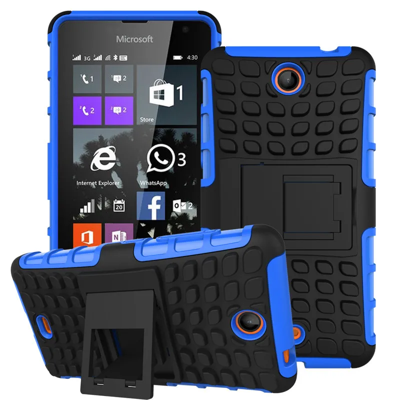 Для Nokia lumia 530 Ударопрочный Резиновый Защитный Чехол также расширенный кобура |