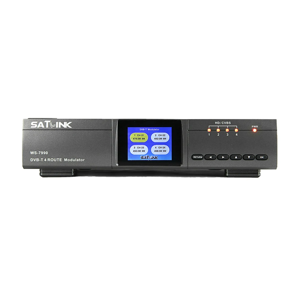 4 канальный модулятор SATLINK стандарта DVB T MPEG4 HD 1080P|Спутниковое ТВ| |