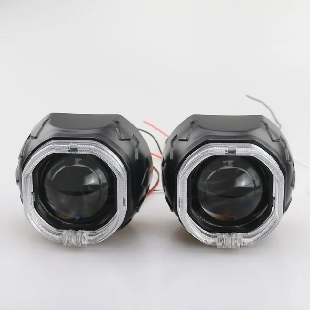 Silver Autoki 3 дюйм(ов) H4 Koito Q5 D2H Bi-ксеноновых фар, Высокопрочная конструкция линзы прожекторного типа+ светодиодные лампы DRL руководство кожух для автомобильных headligh - Цвет: Silver