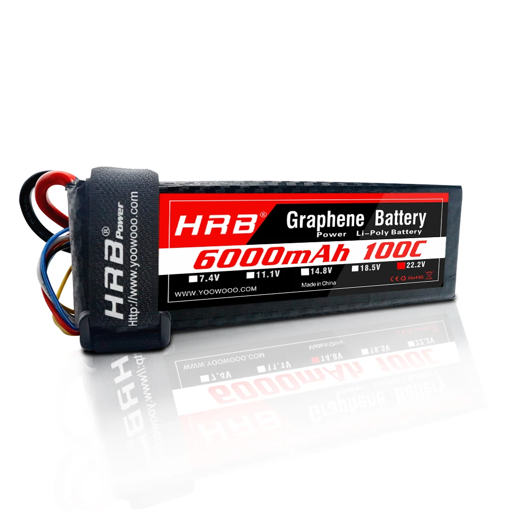 HRB 6S 22 2 в 6000 мАч Графен батарея 100C 200C высокая скорость разрядки XT90 EC5 AB Пряжка