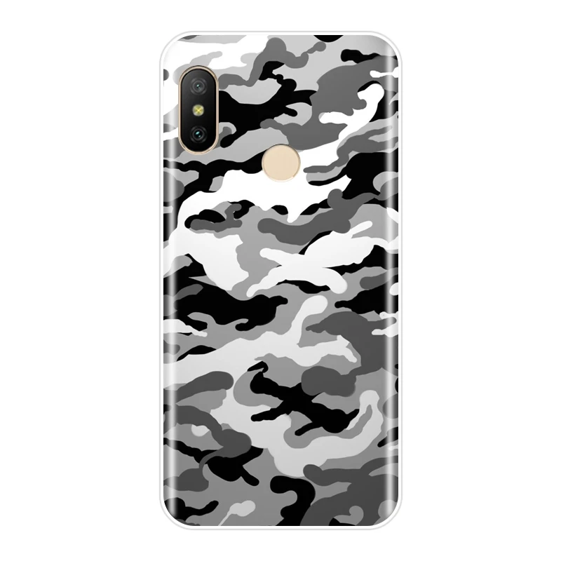 Мягкий чехол для телефона Xiaomi Mi A1 A2 8 SE Lite силиконовый Камуфляж Военный камуфляж