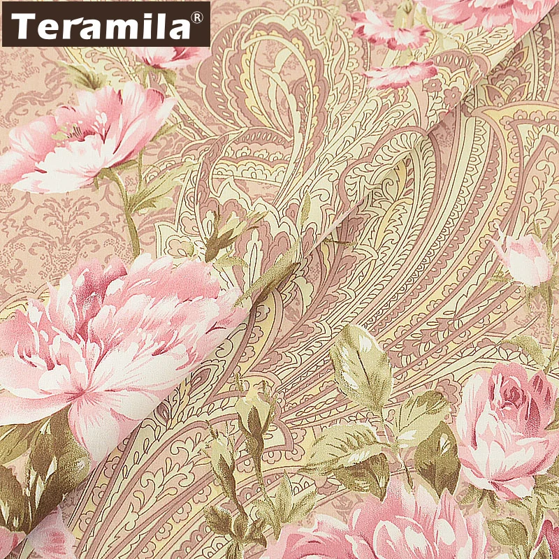 Терамила светильник коричневый швейный материал хлопок Froral Telas Tecido Patchwrok Twill Скрапбукинг тканевый измеритель ткани квилтинг