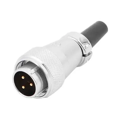

XA16 AC 500V 10A 3 Terminals Rubber Tube Metal Male Aviation Connector Joint
